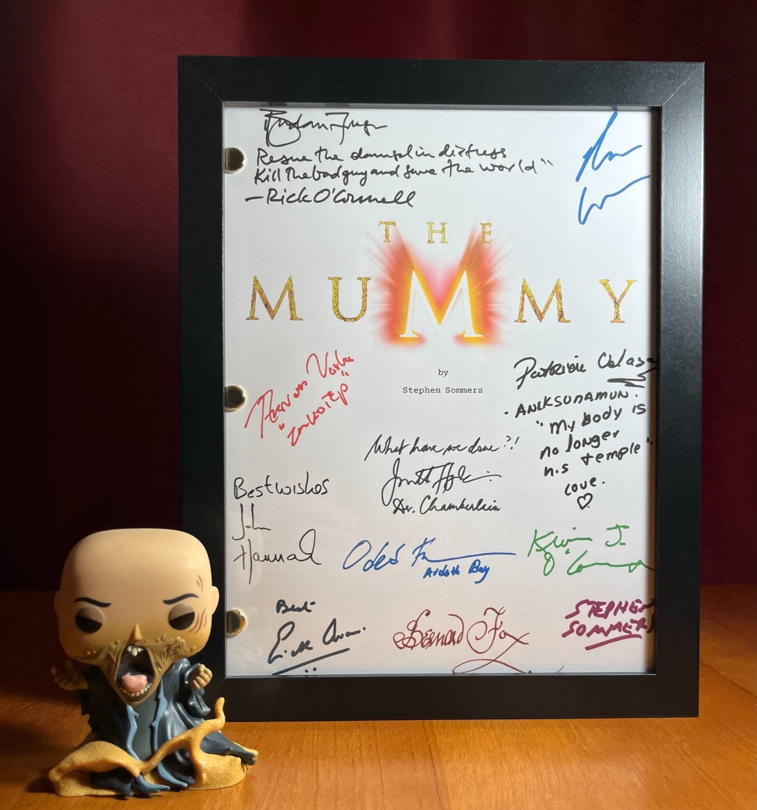 The Mummy & The Mummy Returns Scripts Signed- Autograph Reprints- Brendan Fraser