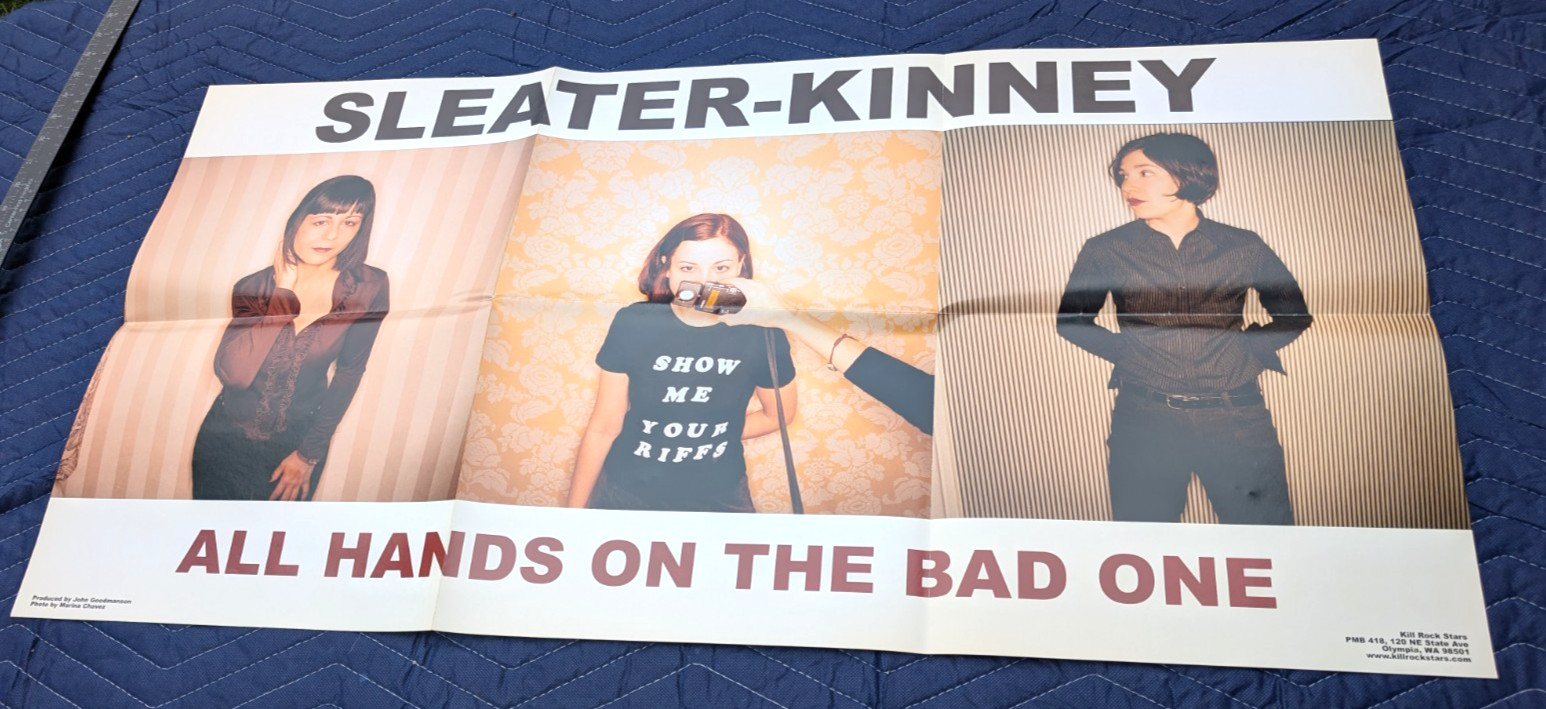 SLEATER-KINNEY All Hands On The Bad One PROMO POSTER 2000 Kill Rock Stars