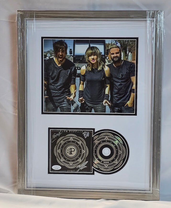 Sick Puppies Band Signed Autographed Fury CD JSA Authenticated Framed