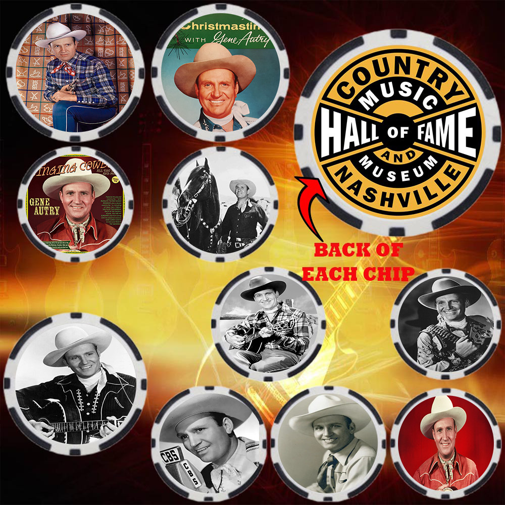 GENE AUTRY – COUNTRY MUSIC HALL OF FAMER – COLLECTABLE COIN SET (10)