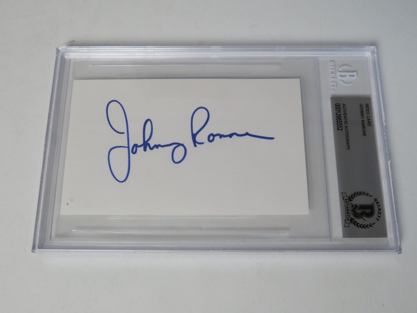 RAMONES Signed Autograph Auto 3×5 Index Card Cut Page Slab by 4 BAS JSA