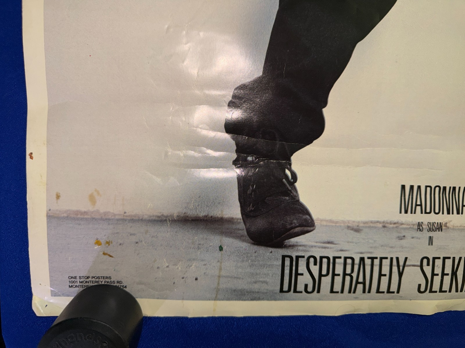 vintage 1985 Madonna Desperatley Seeking Susan #2 POSTER USED 23x35in One Stop