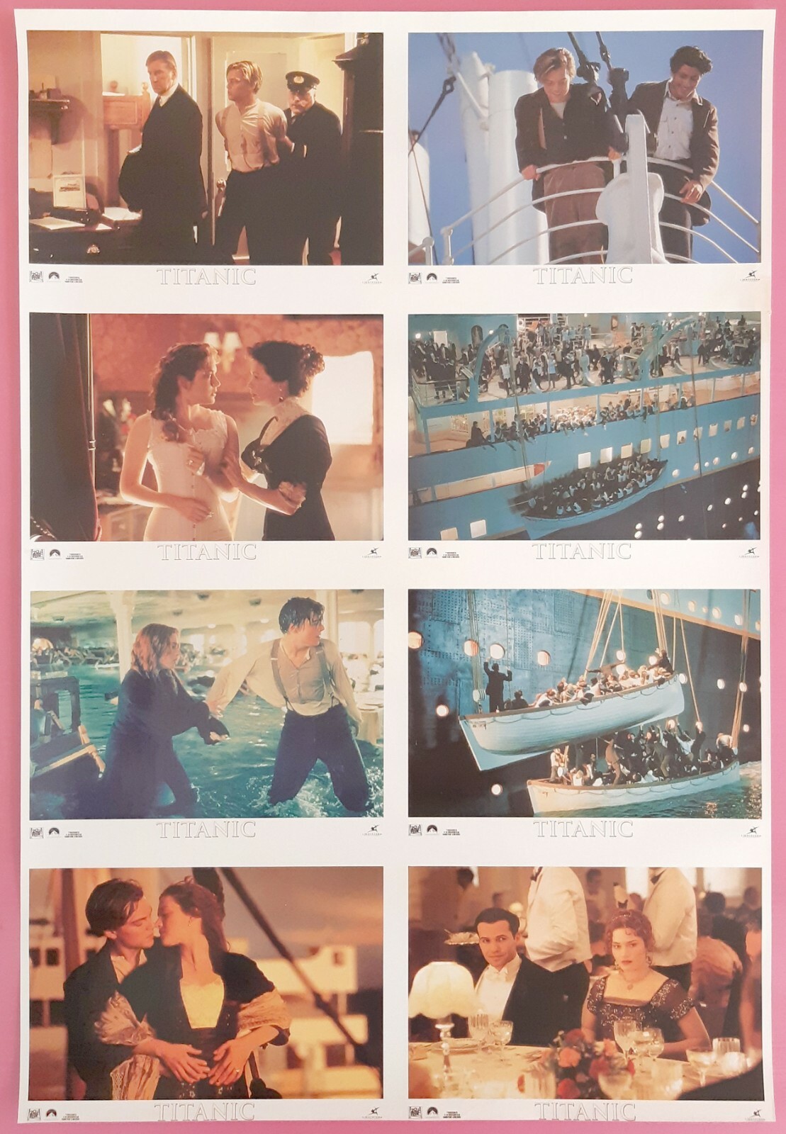 TITANIC (1997) Leonardo Dicaprio Thai Movie Lobby Card Poster Original Un-Cut