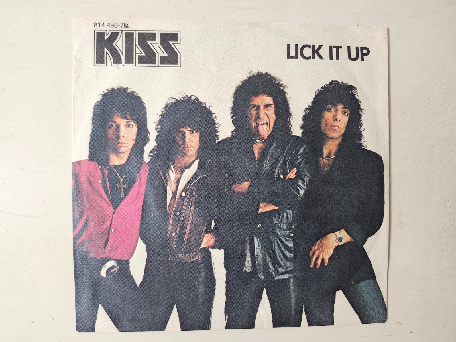 KISS RARE German Lick It Up Not For The Innocent 7″ Import 45 Vinyl 814 498-7 VG