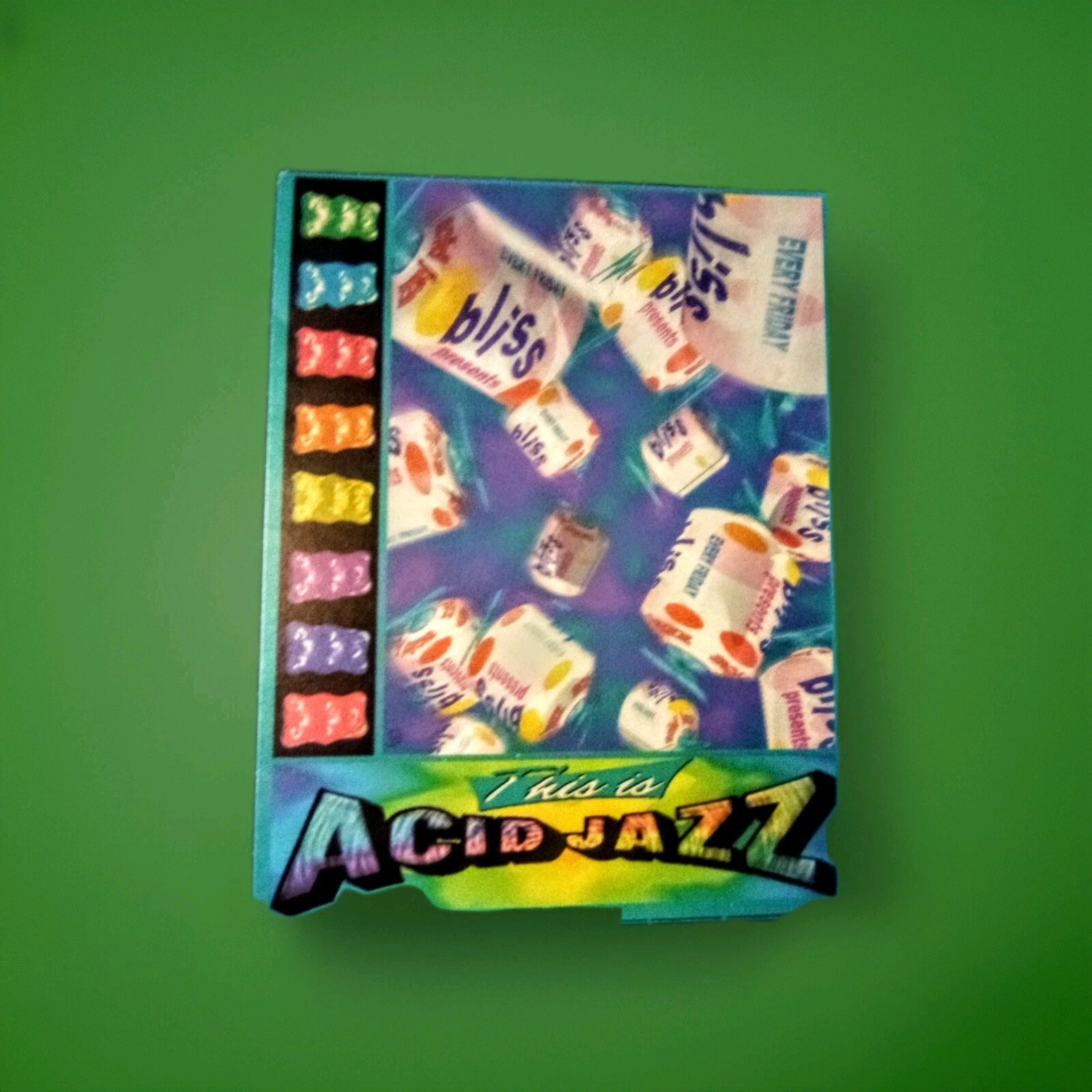 Vtg 90s BLISS Acid Jazz Rave Party Event Flyer Sacramento Northern California