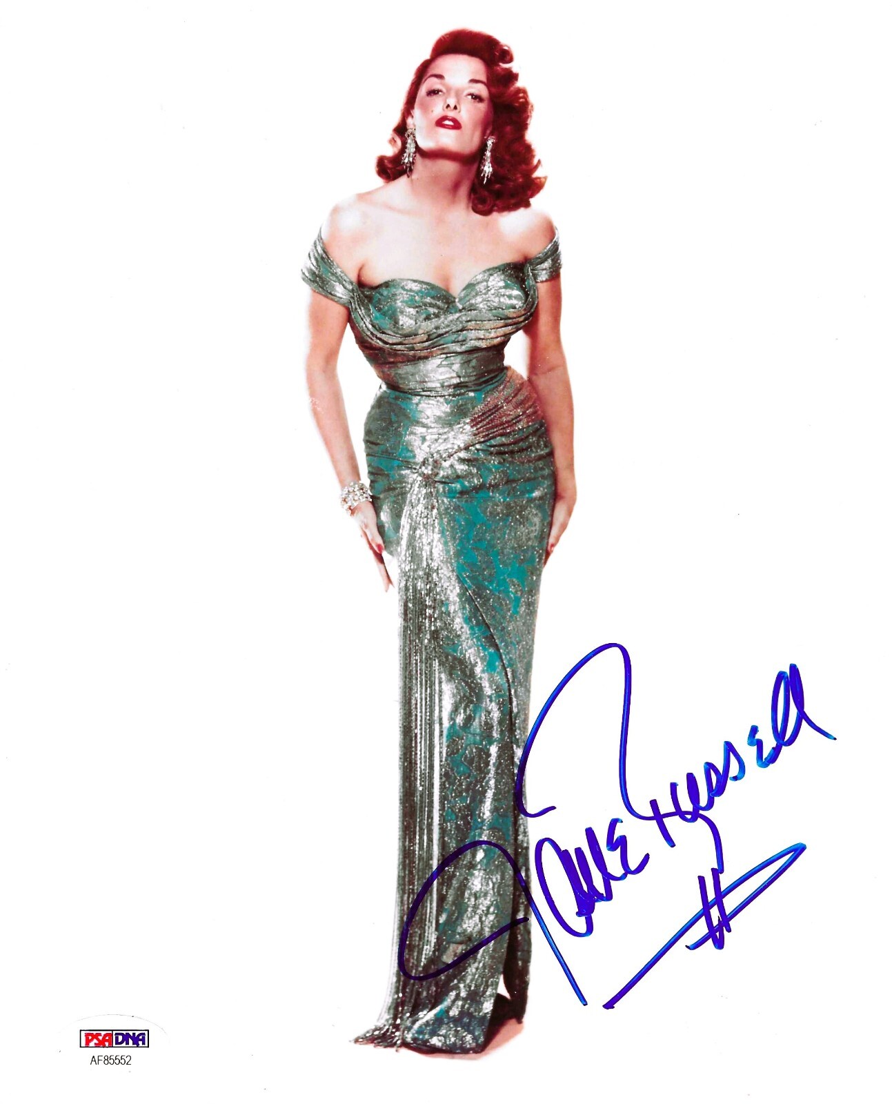 Jane Russell PSA/DNA Certified Signed 8×10 in. Color Photo with PSA/DNA COA!