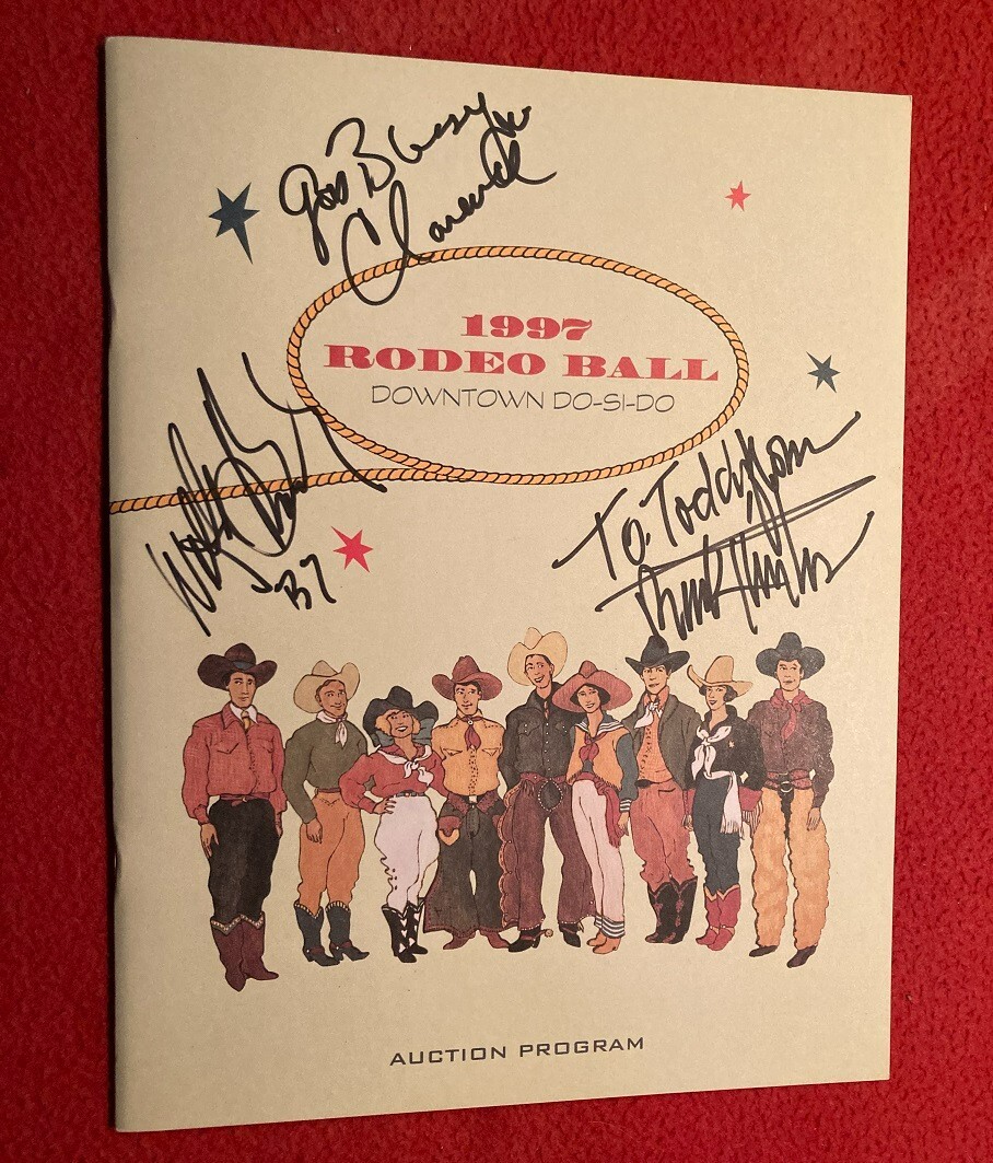 Authentic autograph actor/artist BUCK TAYLOR cut of signed western event program
