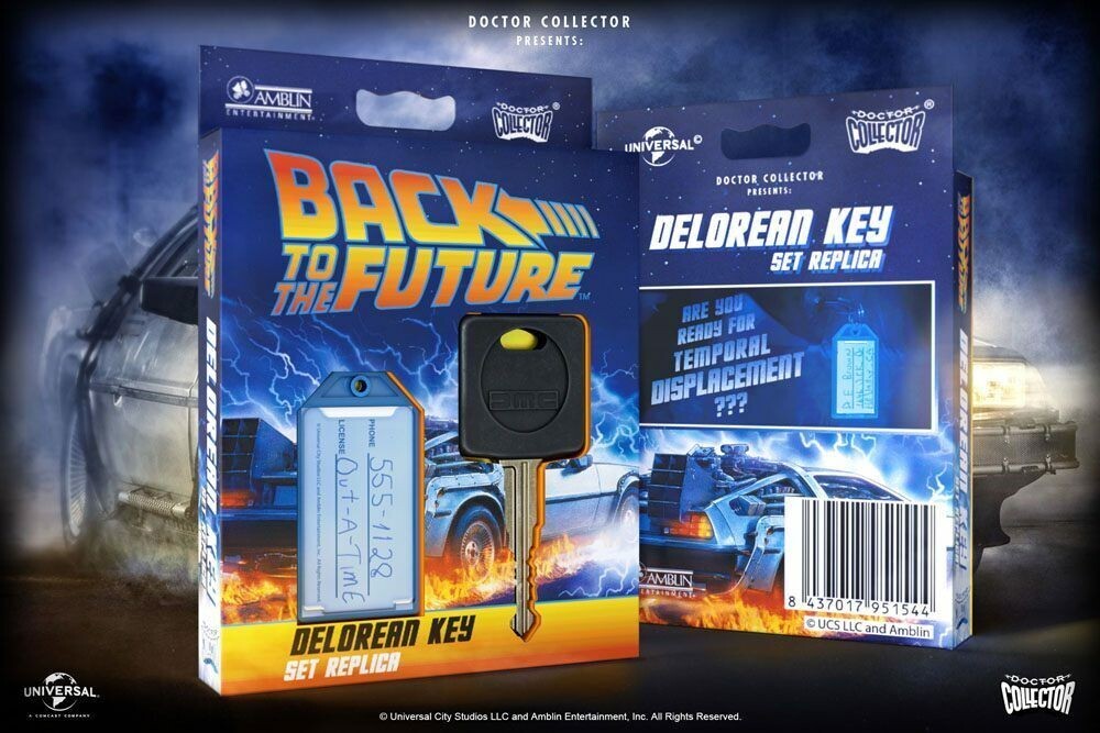 Back To The Future Replica Key de La Delorean Bttf Delorean Key Replica Set RARE