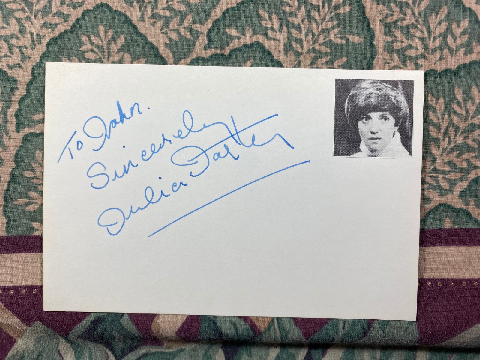 Mystery Autograph From The John Verzi Collection #A50