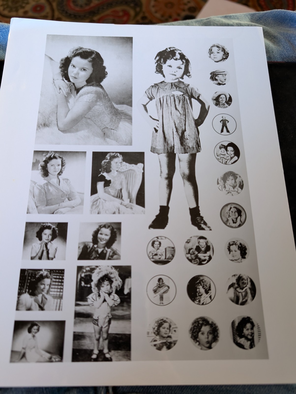 Special Hollywood Glossy Creation-25 Photos of SHIRLEY TEMPLE on one 8×10 Page