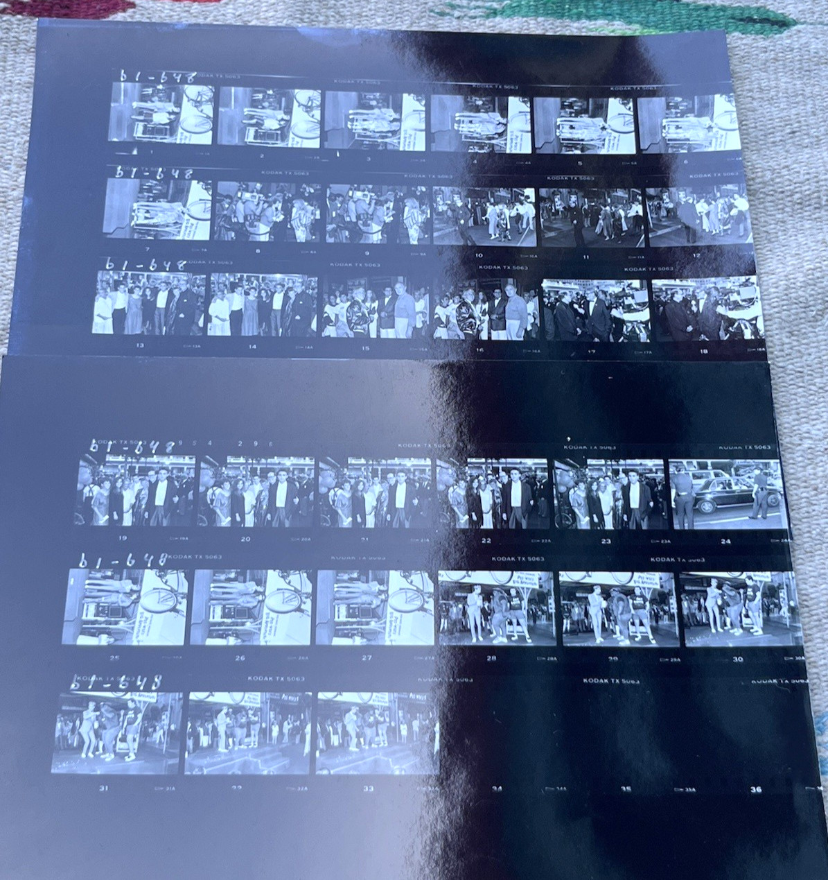 Pee-wee’s Big Adventure Movie Premiere Photo Photographc 20 Contact Sheet Lot