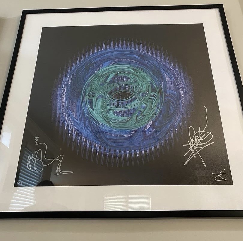 SIGNED Soundwaves Art — Depeche Mode Rush – Dave Gahan, Martin Gore Signed Print