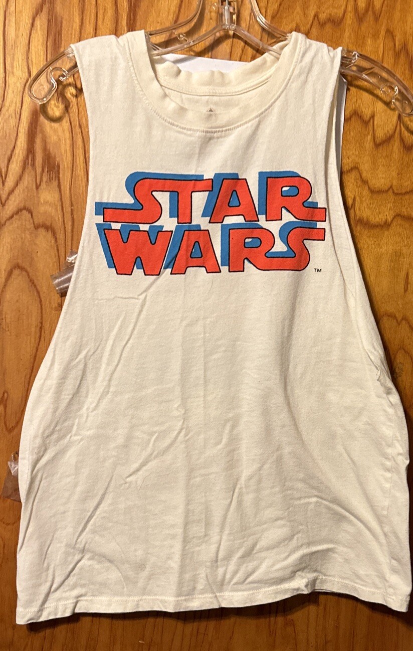 Star wars women’s sleeveless t shirt xl extra slim fit 100% cotton