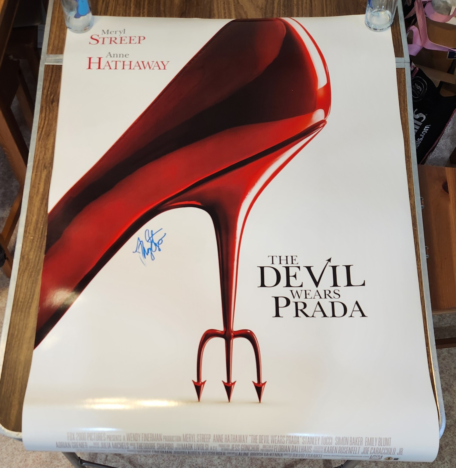 Meryl Streep Signed Autographed The Devil Wears Prada 27×40 Movie Poster BAS COA