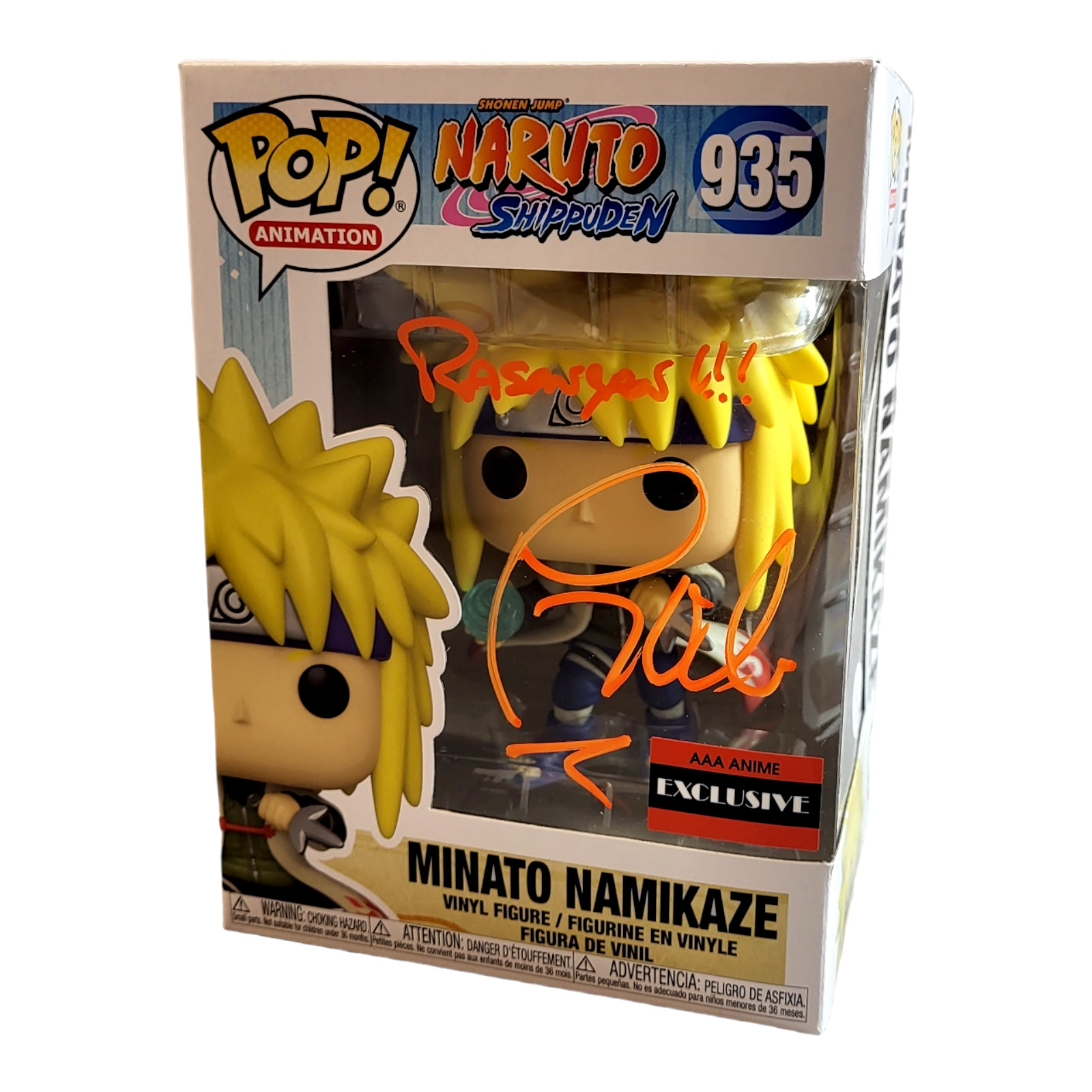 Tony Oliver Signed Funko Pop Minato Namikaze Naruto JSA COA 158 #935