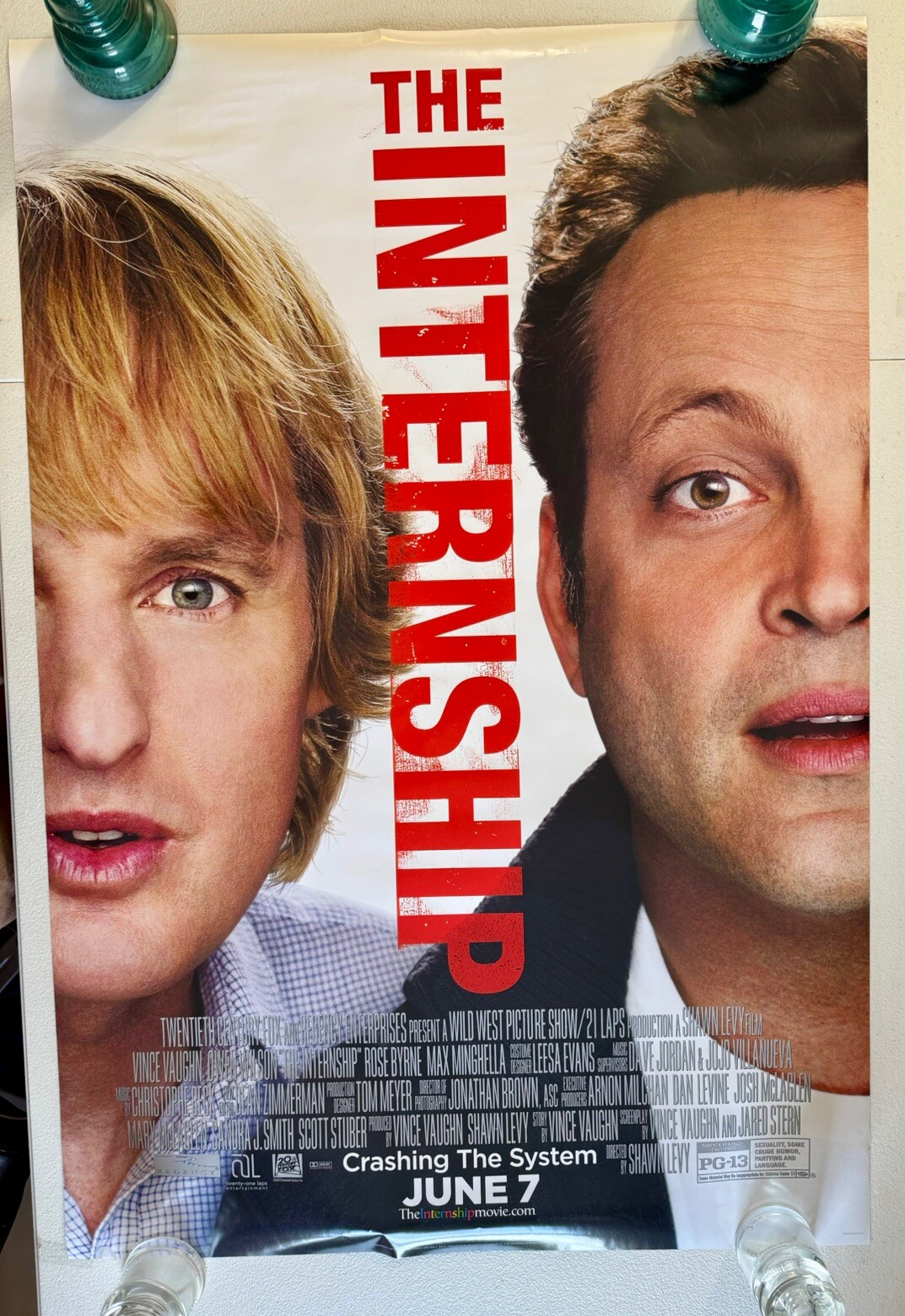 🎬 THE INTERNSHIP ORIGINAL 27×40 MOVIE POSTER (2013) VAUGHN & WILSON 2-Sided
