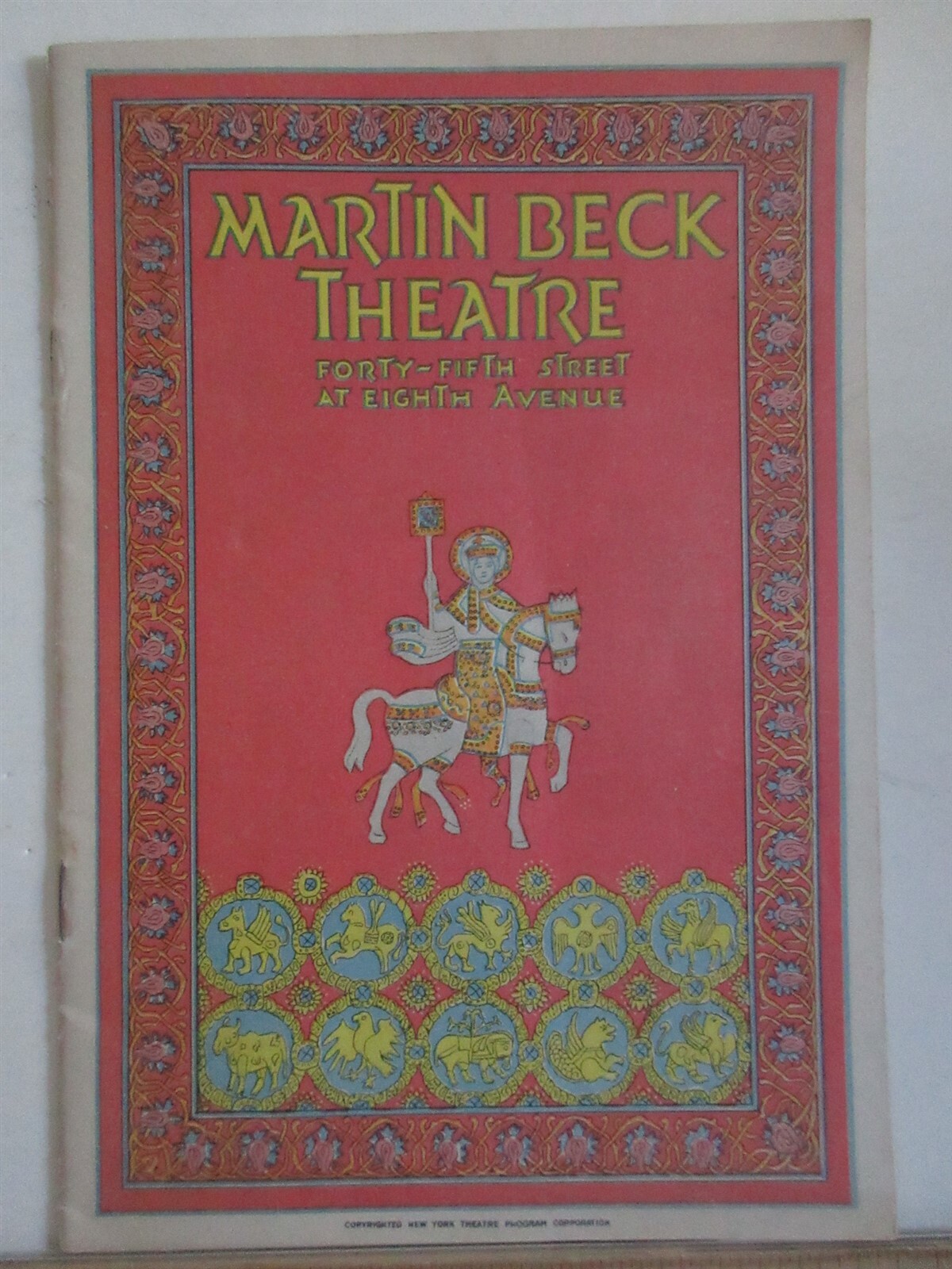 1926 Playbill – The Martin Beck Theatre – The Wild Rose – Great color cover
