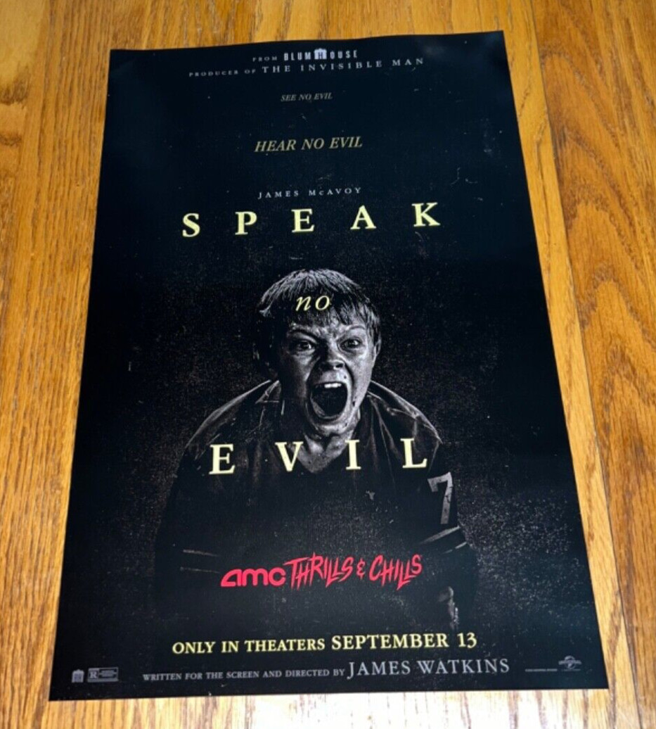 Speak No Evil (2024) 11×17” Movie Poster – AMC Thrills & Chills James Mcavoy New