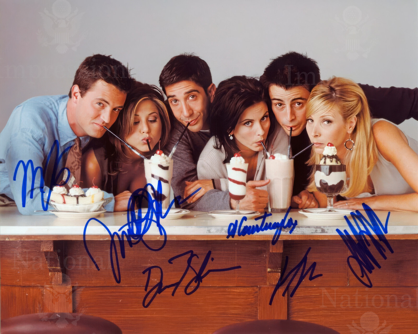 All 6 Cast Members of Friends autographed 8×10 Photo Buy 1 Get 1 FREE REPRINT 20