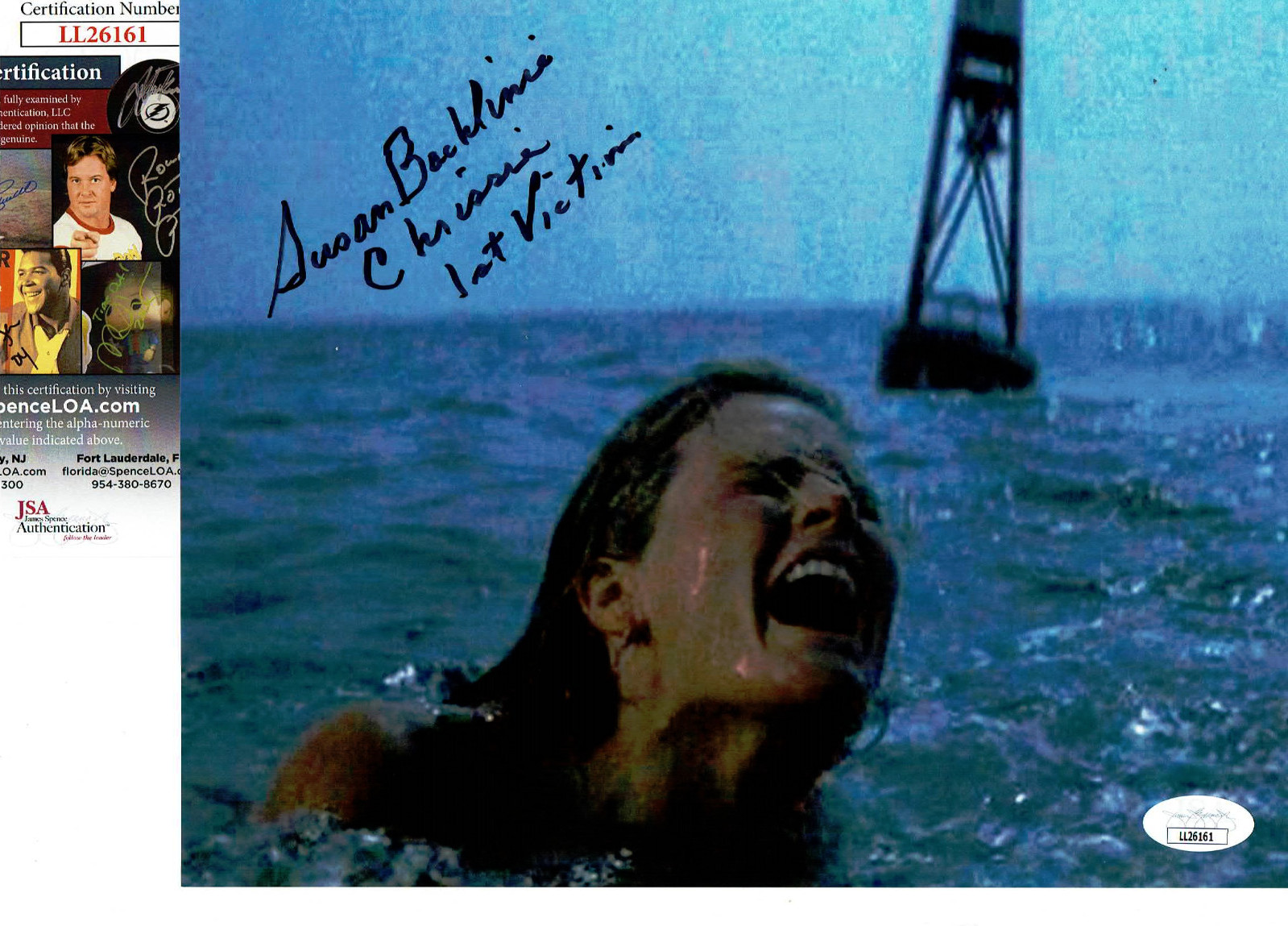 JAWS 1st Victim autographed 8×10 photo 1st Victim, Chrissie added JSA certified