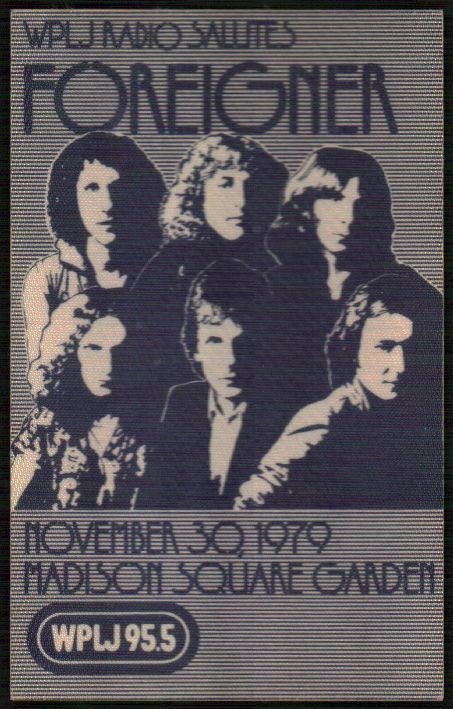 FOREIGNER (Band)-Lou Gramm-1979 Commemorative Concert Sticker-Patch (NY-WPLJ)