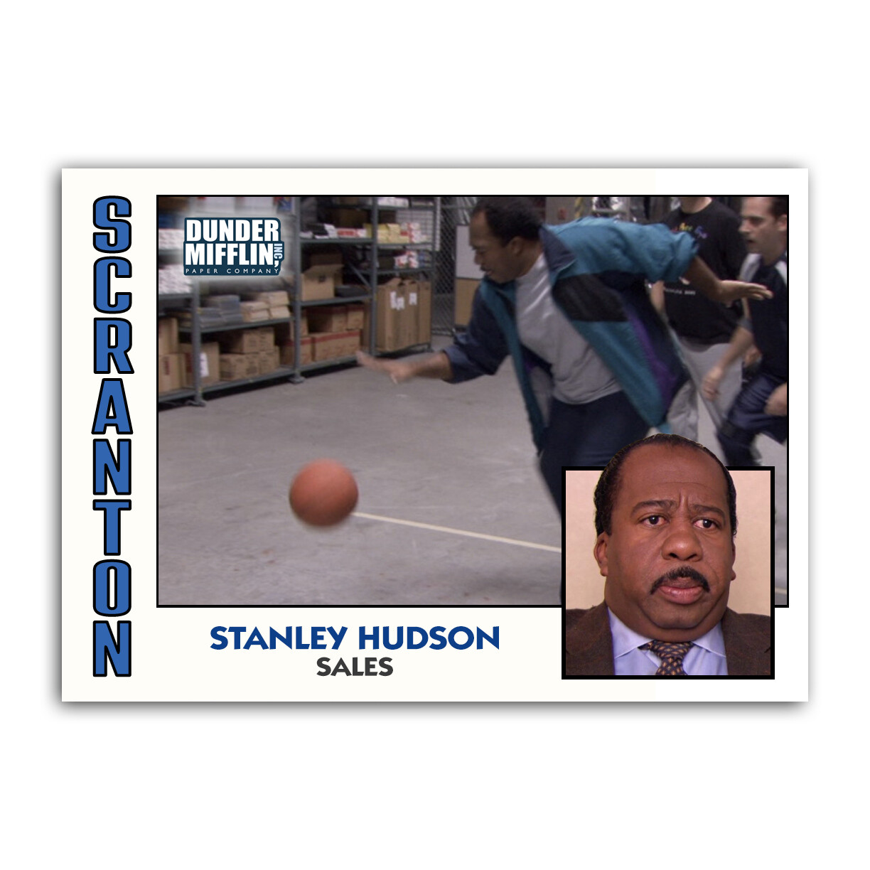 Stanley Hudson Novelty Basketball Trading Card Replica The Office Dunder Mifflin