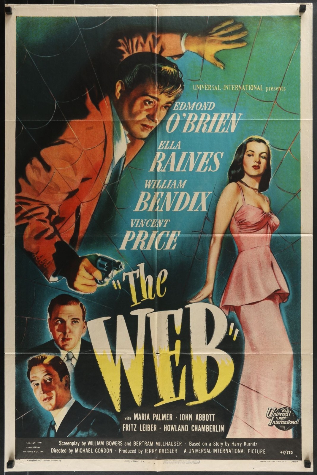 The Web (1947) Original Folded Movie Poster 27×41