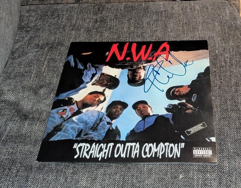 Ice Cube Straight Outta Compton Autographed Vinyl Record N.W.A. JSA COA