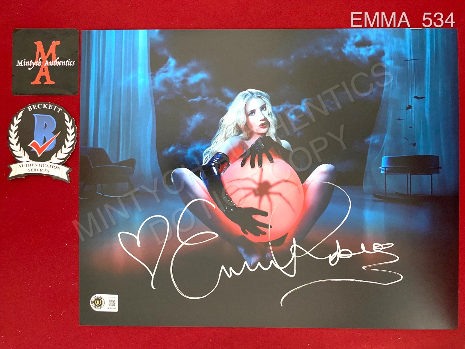 Emma Roberts autographed signed 11×14 photo American Horror Story Beckett COA
