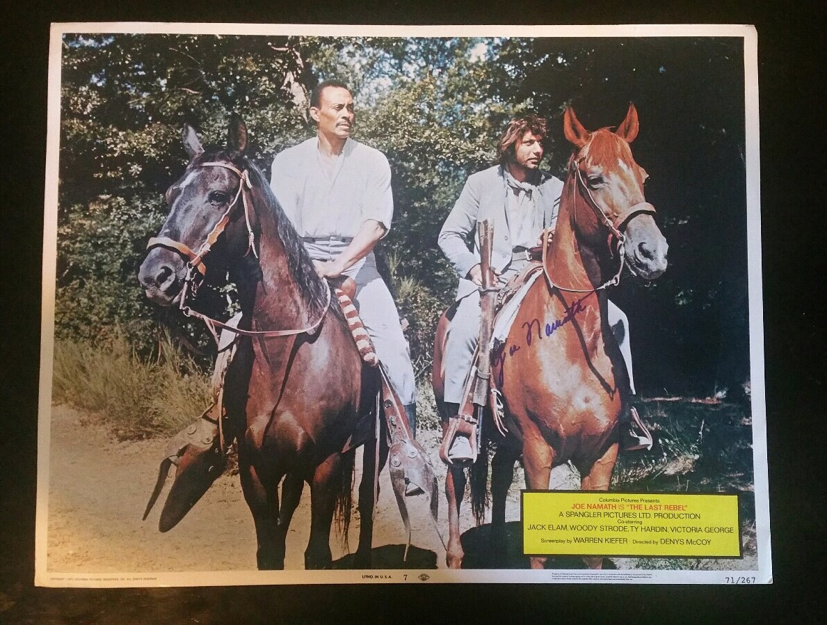 RARE SIGNED VINTAGE LOBBY CARD 14X11 “The last rebel “