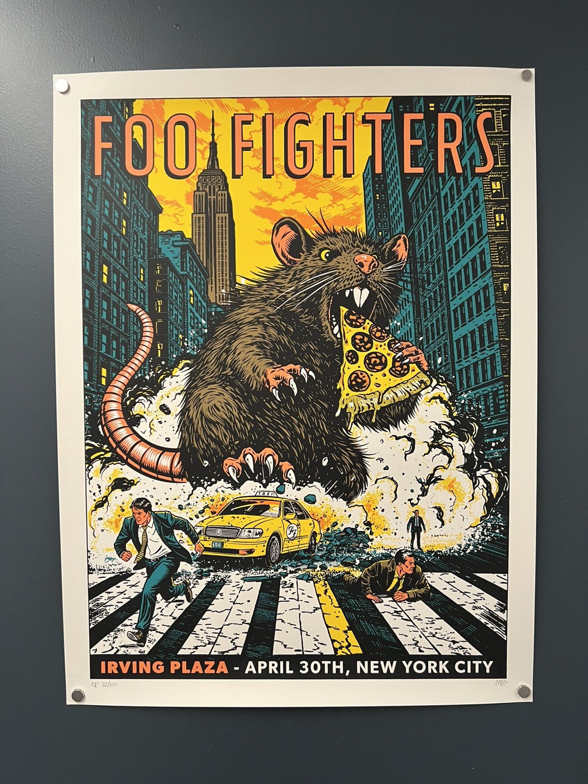 Official Foo Fighters Irving Plaza New York 2026 Poster NY Artist Proof x/100