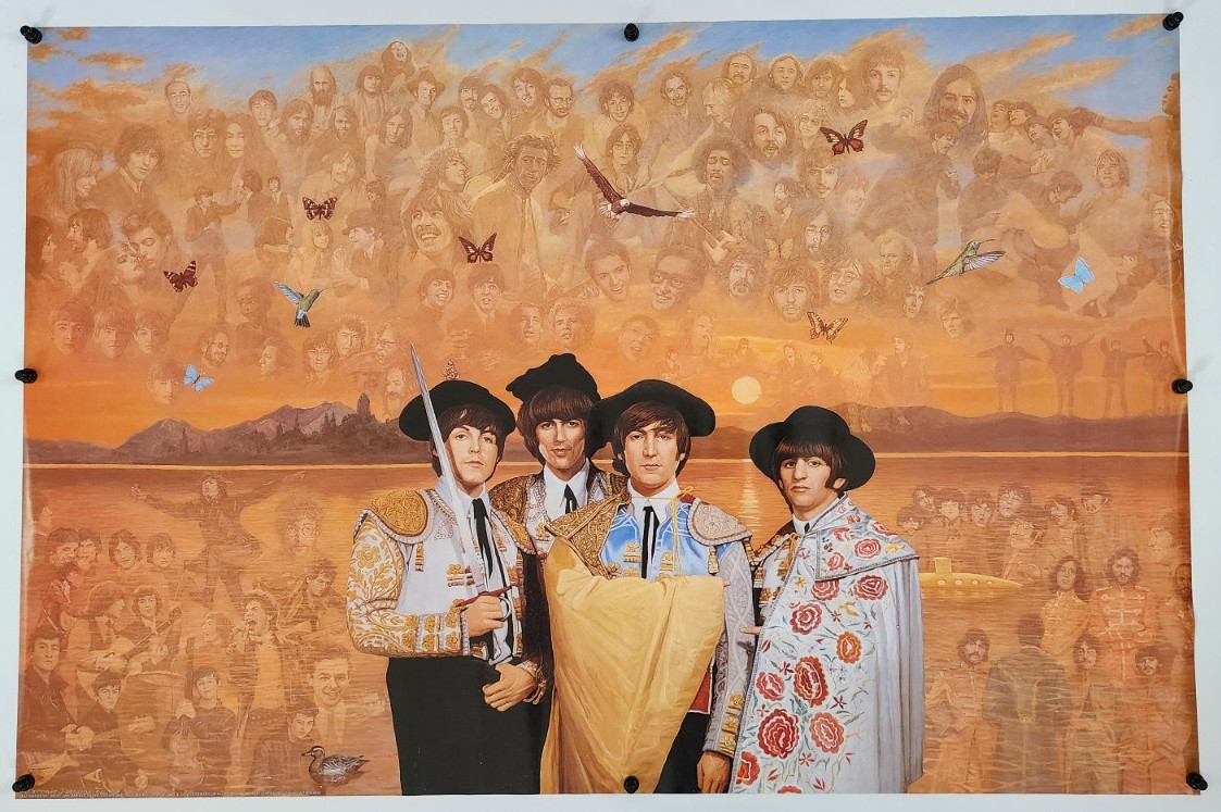 The Beatles Matadors Art Poster by Jaromir Kocourek 36in x 24in Sgt Pepper Read