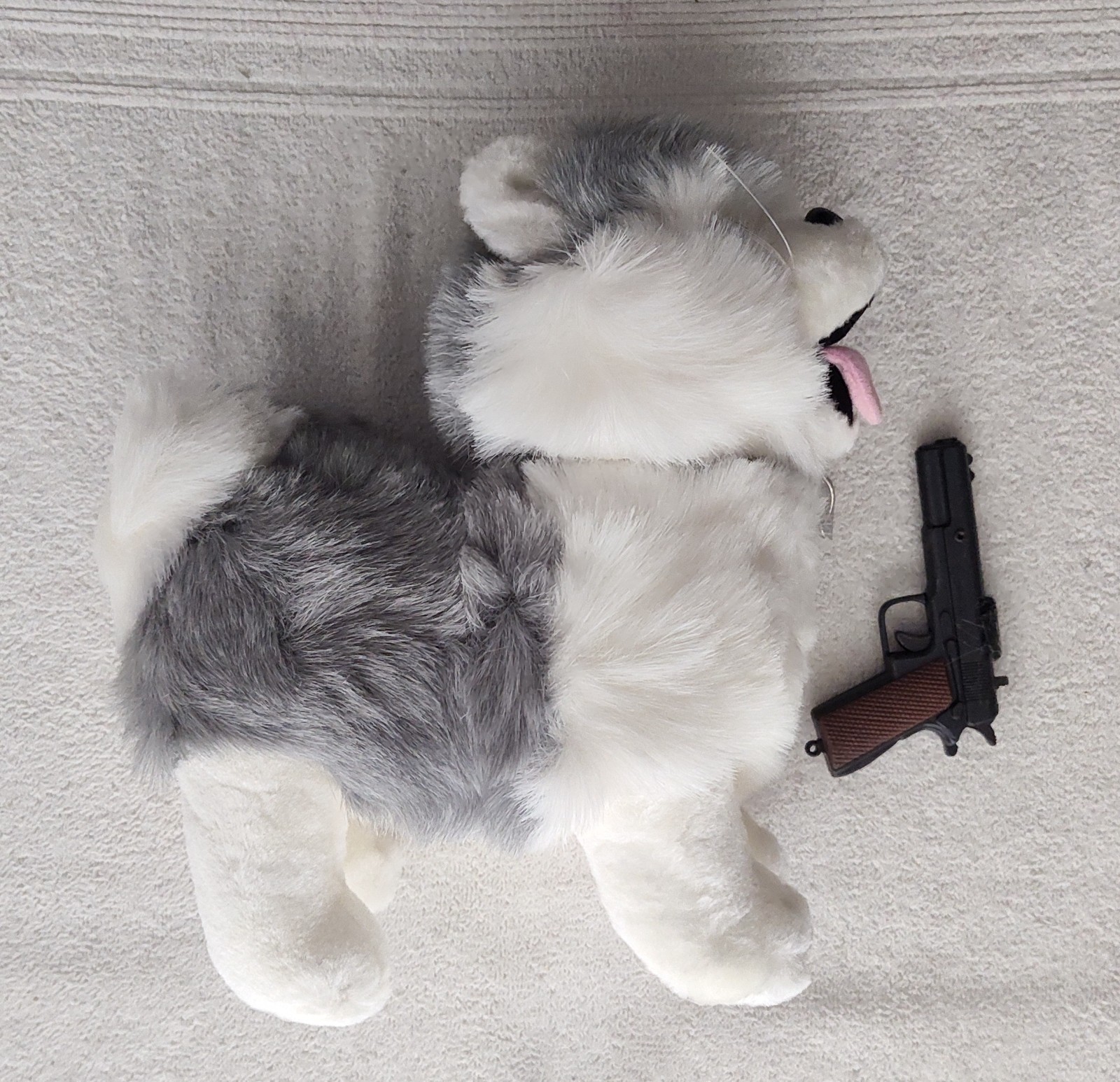 Vtg 2002 Namco Dead to Rights Video Game Shadow Dog Plush w/Gun Rare Prototype?