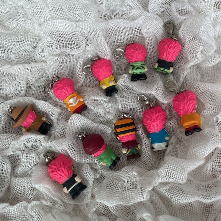 XJAPAN Hide Mini Figure Charm Set 10pcs Rare Collectible Keychain Limited Used