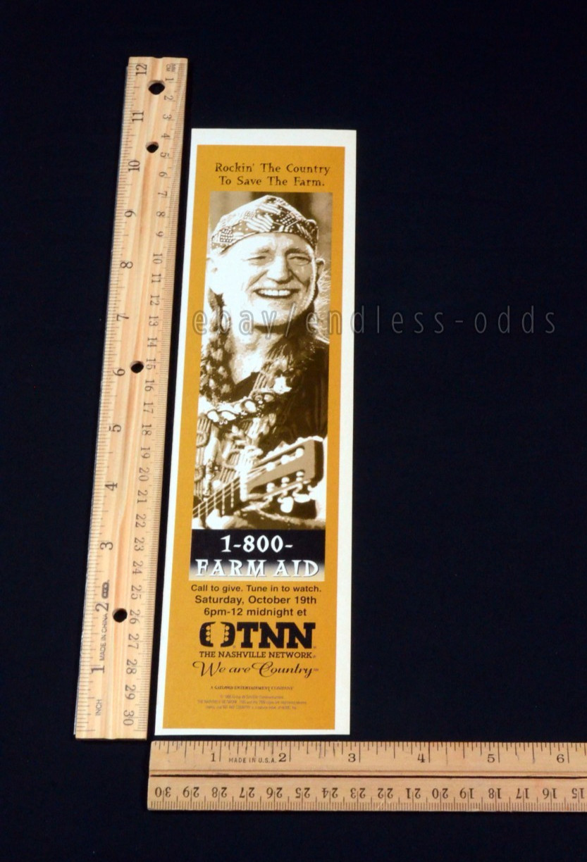 1996 Farm Aid Willie Nelson TNN Nashville Country Music Magazine Page Print Ad