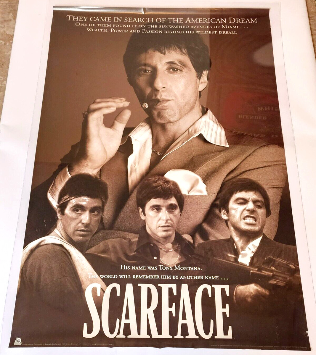 SCARFACE original rolled poster 22.5″ X 34″ #1021 By SCORPIO POSTERS
