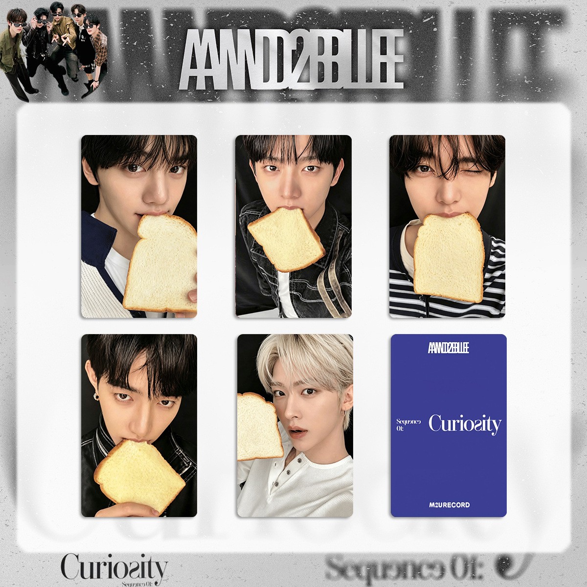 5Pcs AND2BLE Sequence Curiosity Zhang Hao Ricky Han Yujin Collect Photocards