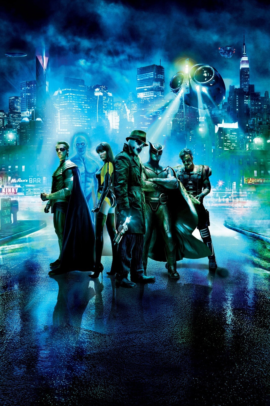 2009 Watchmen Movie Poster 11X17 Malin Ackerman Jeffrey Dean Morgan DC 🙂🩸🍿