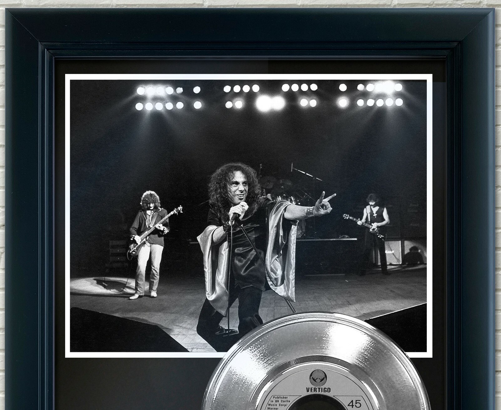 Dio “Rainbow In The Dark” Framed 45 Silver Record Display