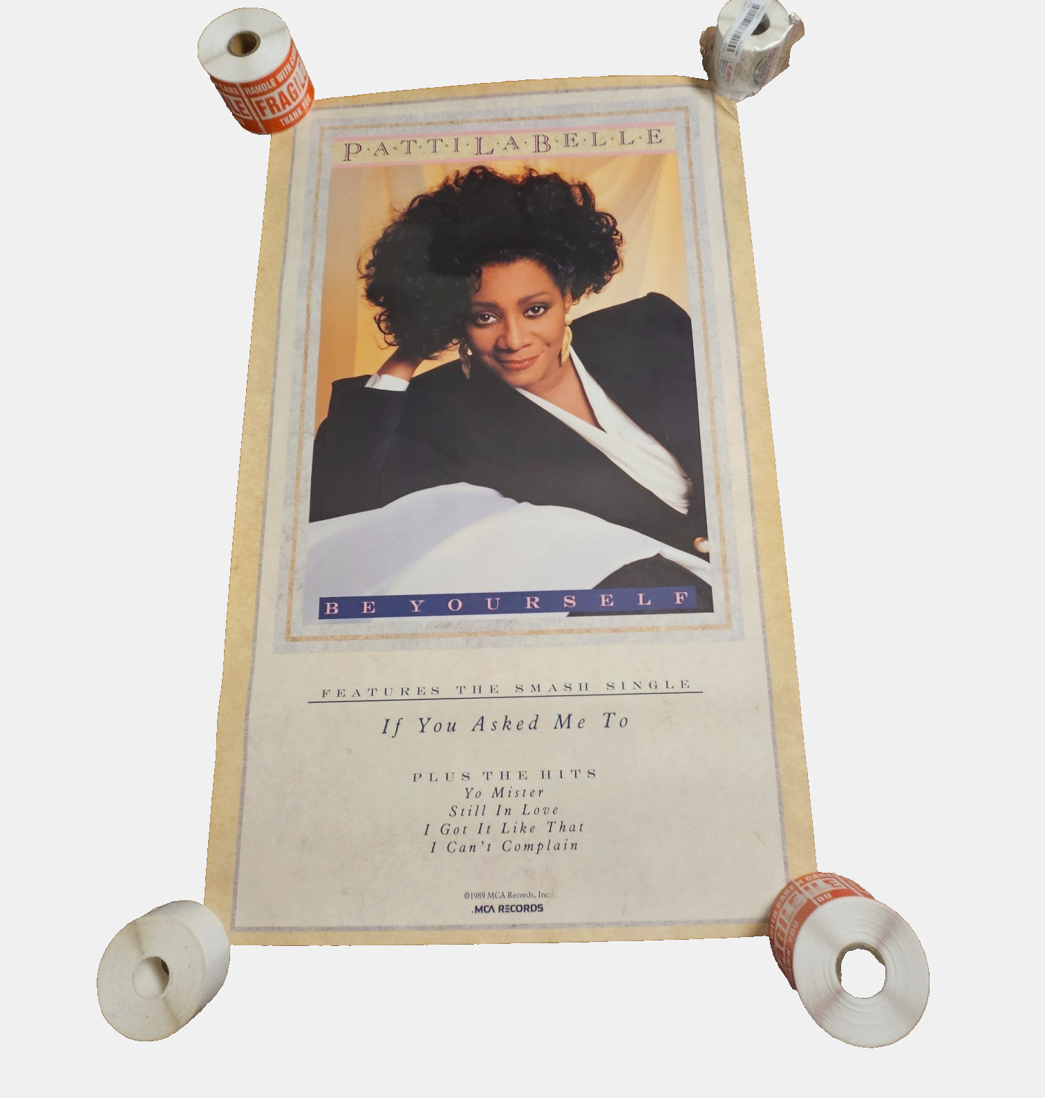 Patti LaBelle Be Yourself 18×30 Vintage 1989 Promo Poster MCA Records R&B Soul