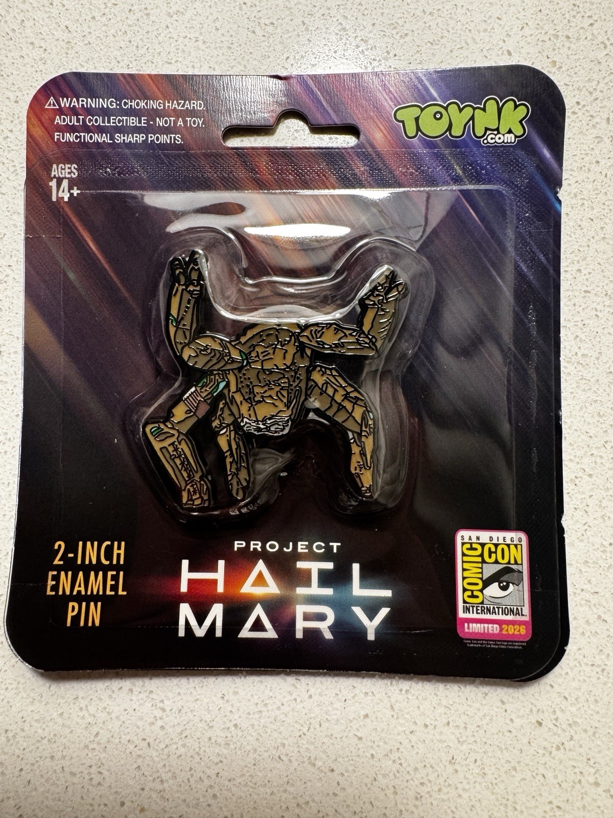 2026 SDCC COMIC CON EXCLUSIVE Project Hail Mary 2″ Enamel Pin *IN HAND