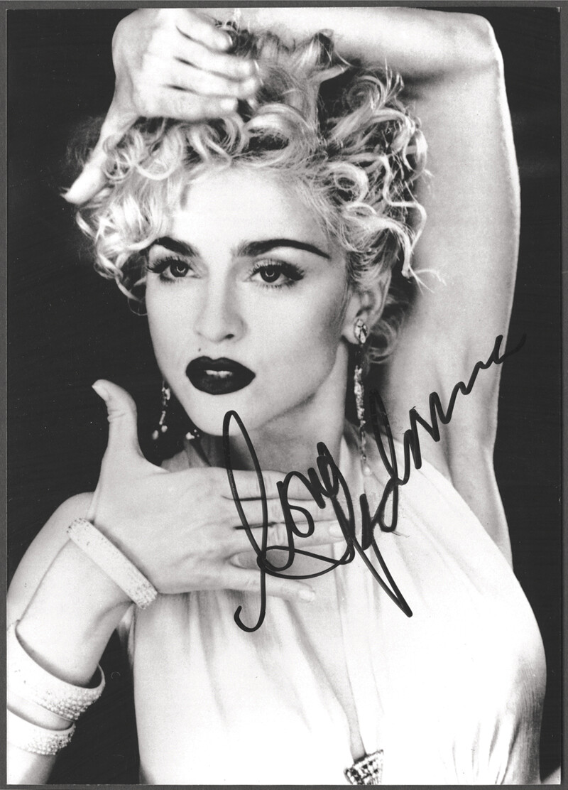 Madonna w/reproduction signature archival quality, 002