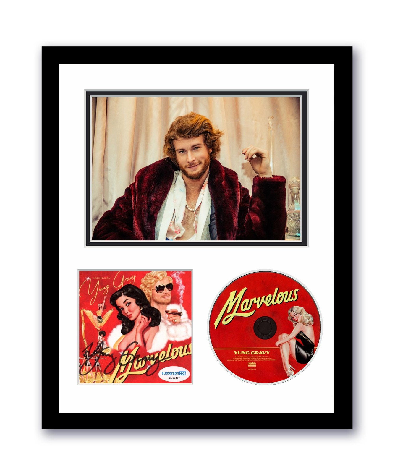 Yung Gravy Autographed Signed 11×14 Custom Framed CD Photo Marvelous ACOA