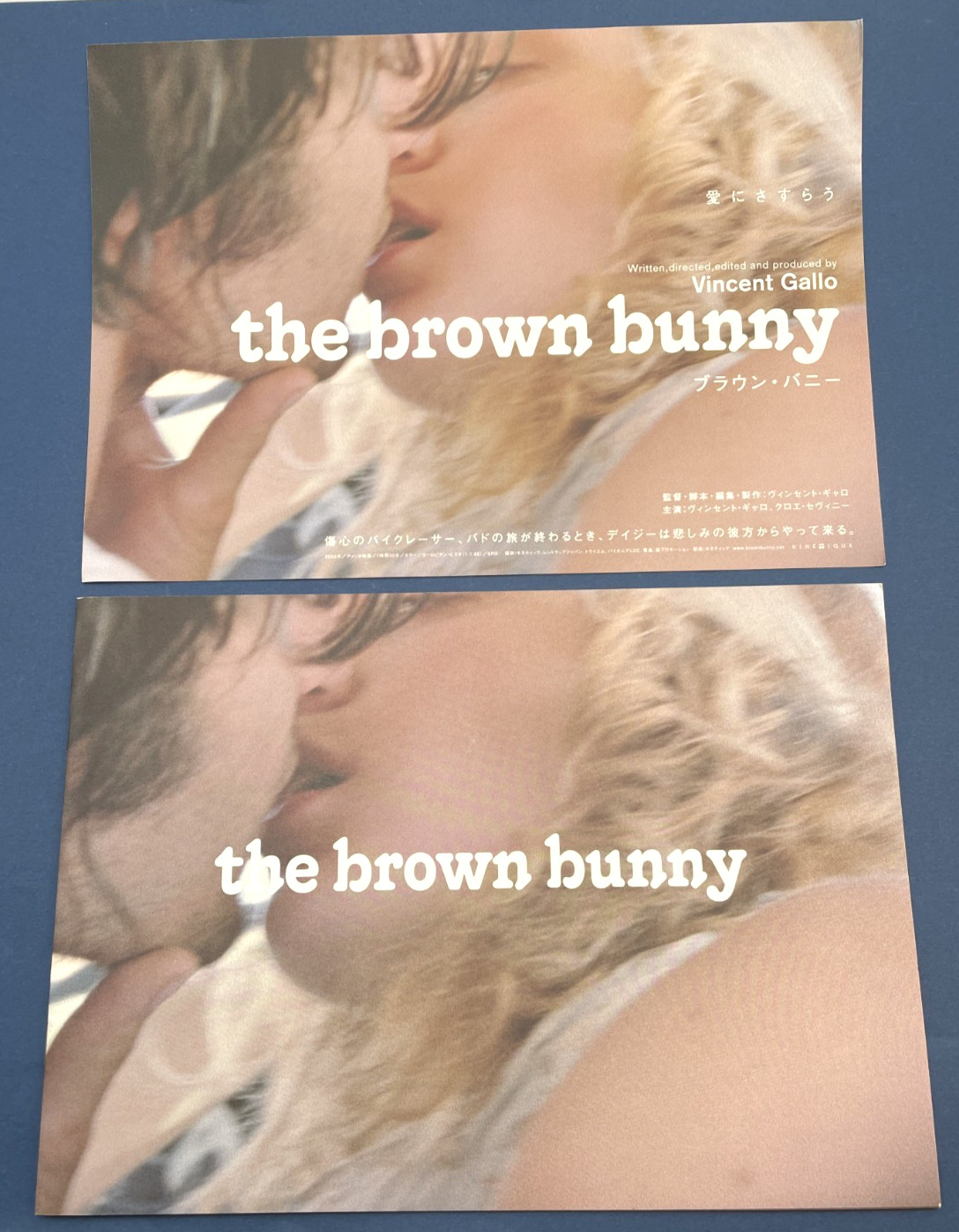 The Brown Bunny Movie Program Pamphlet B5 Chirashi 2Set Japanese Vincent Gallo