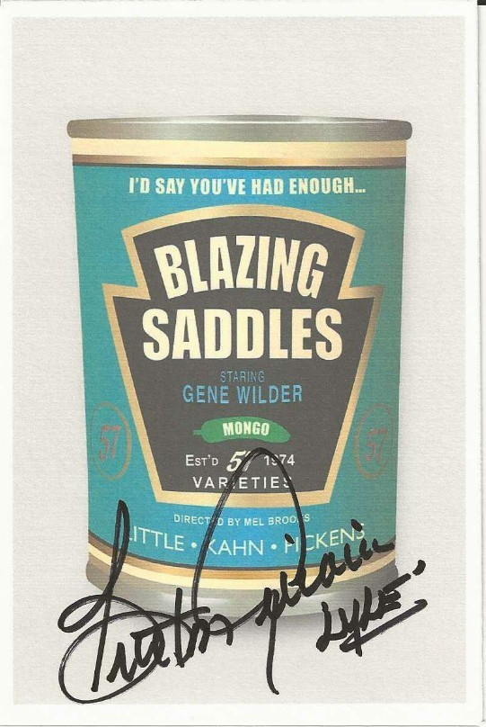 BURTON GILLIAM Signed 4×6 Photo BLAZING SADDLES AUTOGRAPH