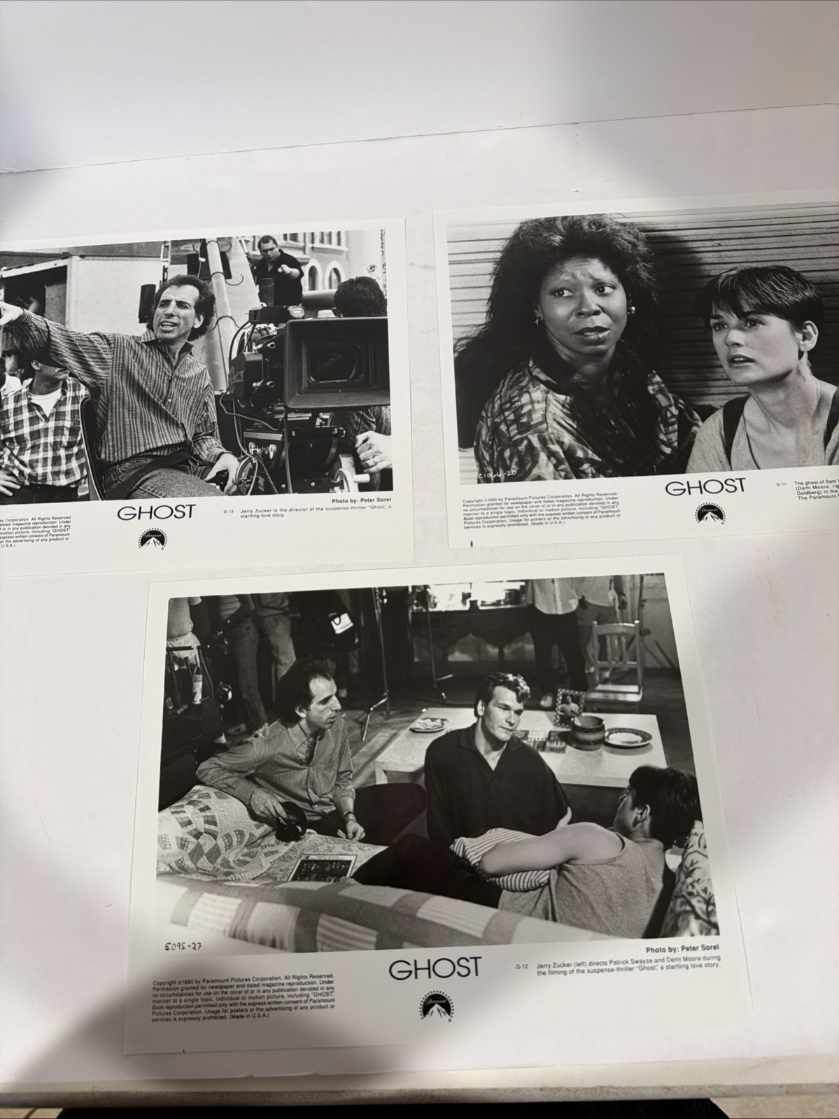 “Ghost” 199O Press Kit With 13 Photos, Featuring Patrick Swayze And Demi Moore