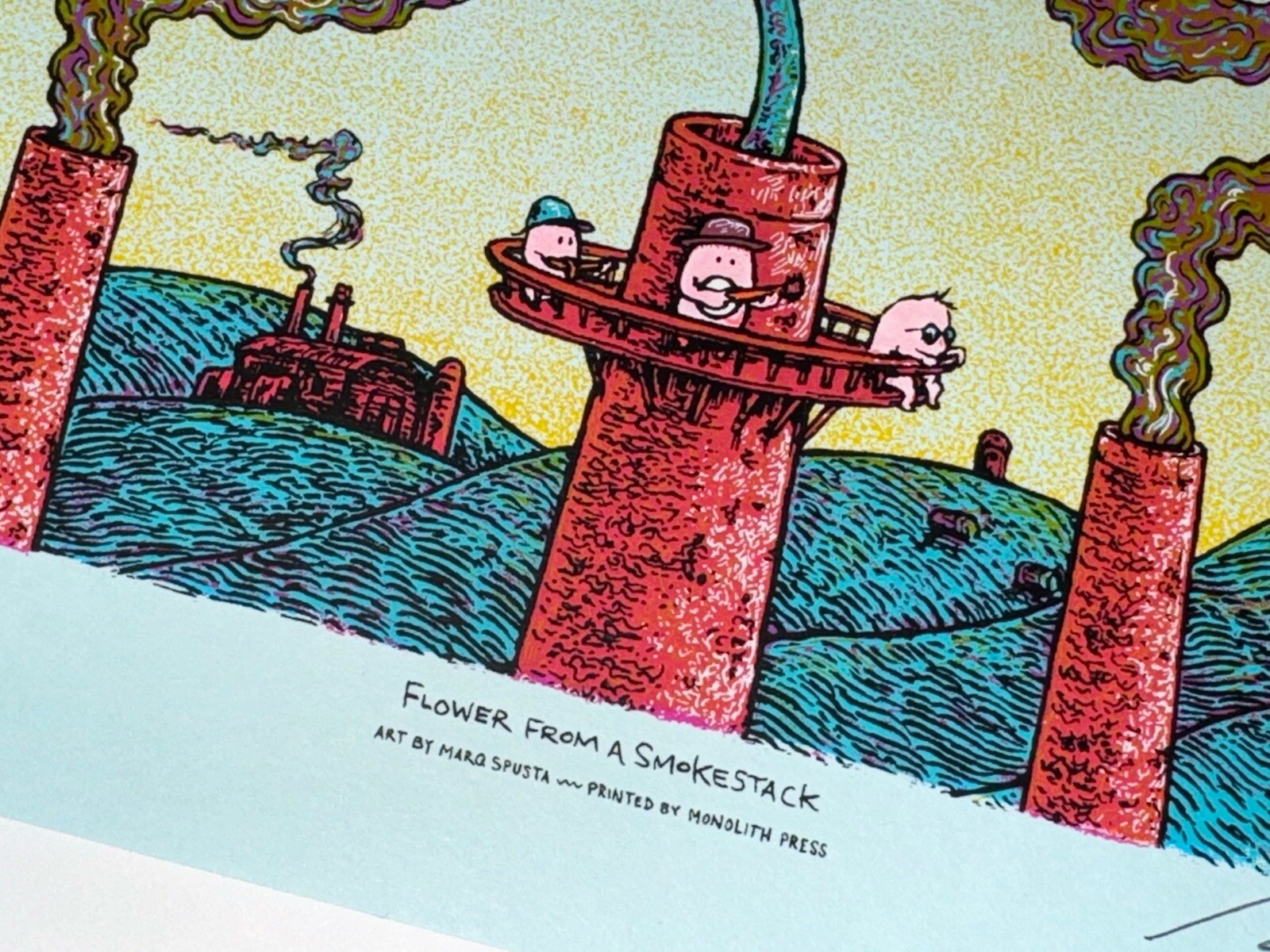 Marq Spusta Billy Strings Art Print Flowers From A Smokestack S/N UV Inks 2022