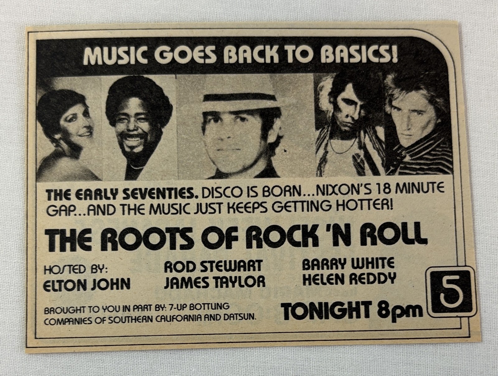 1981 KTLA tv ad~ Roots Of Rock N Roll ELTON JOHN, BARRY WHITE, ROD STEWART