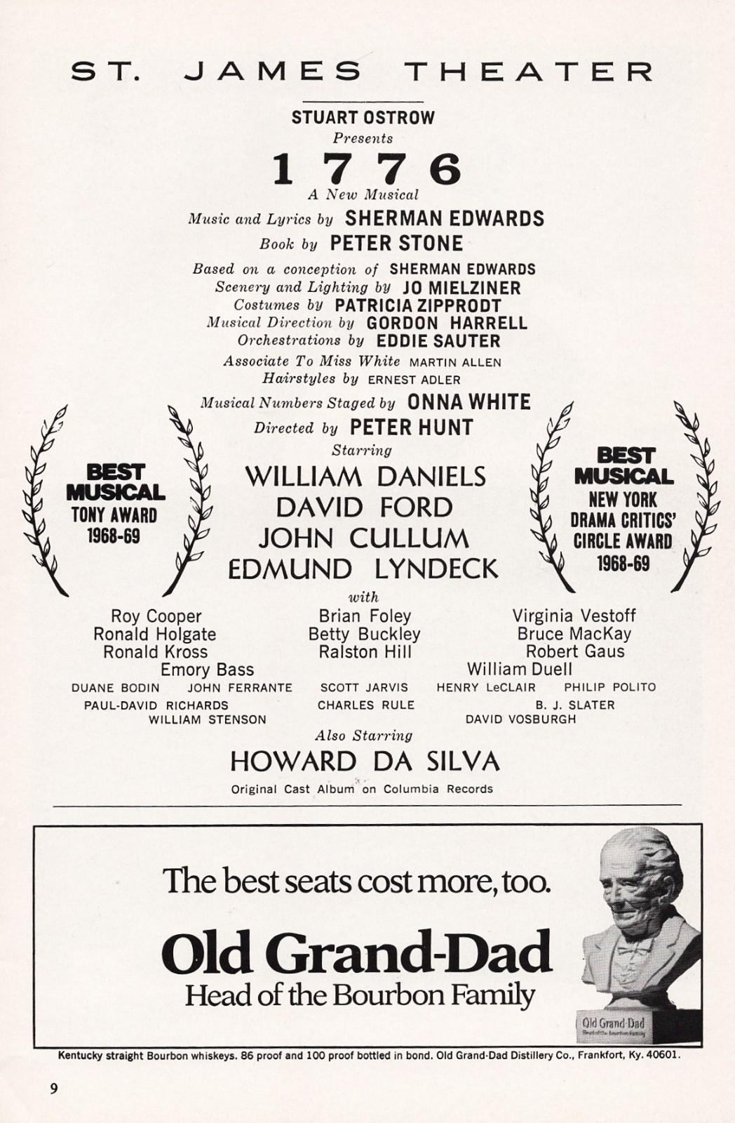 Betty Buckley “1776” John Cullum / William Daniels / David Ford 1971 Playbill