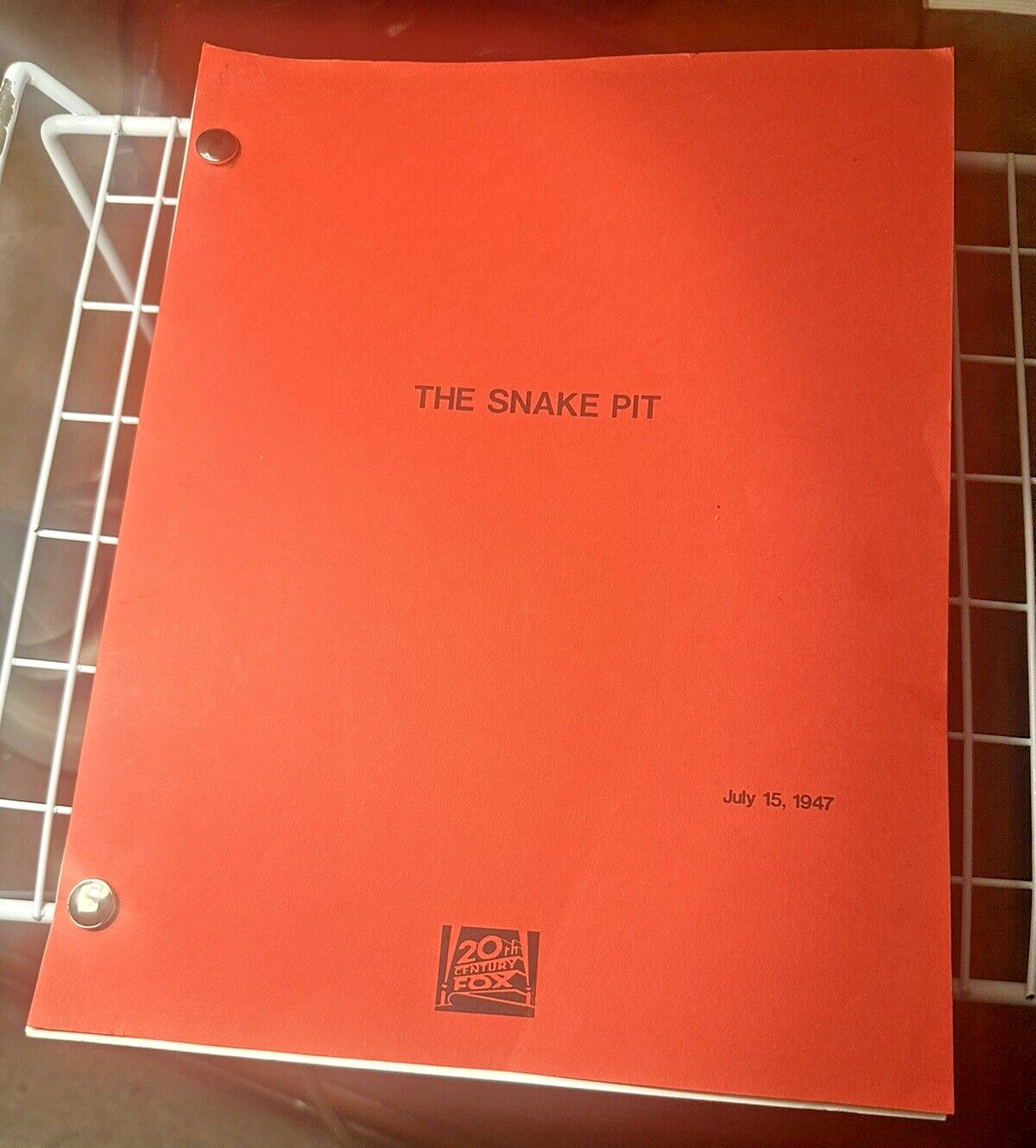 The Snake Pit (1947) Classic Psychological Drama Screenplay Revised Vintage Copy